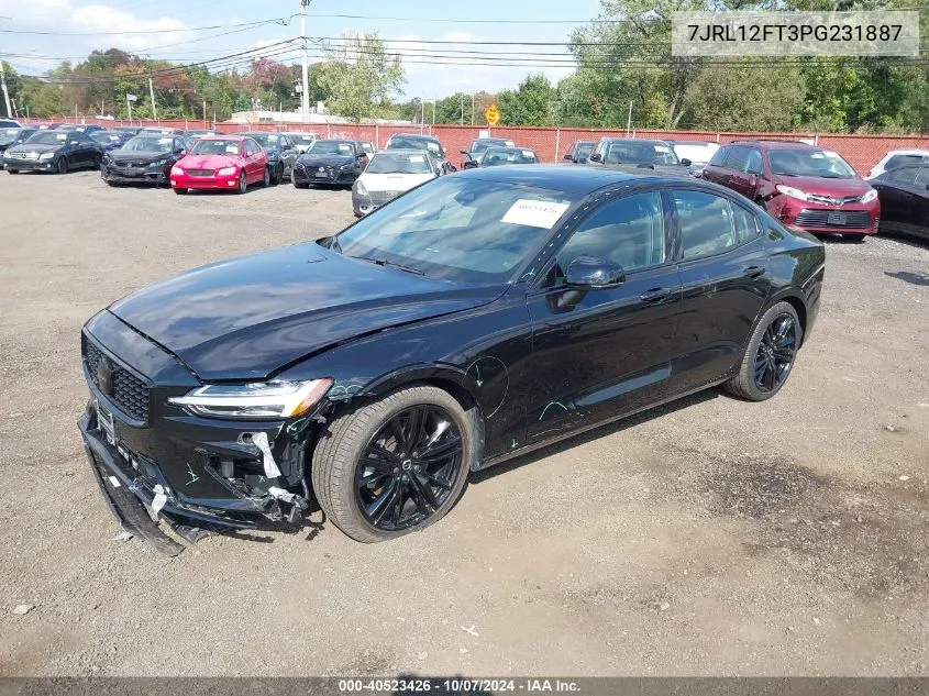 2023 Volvo S60 B5 Plus Black Edition VIN: 7JRL12FT3PG231887 Lot: 40523426