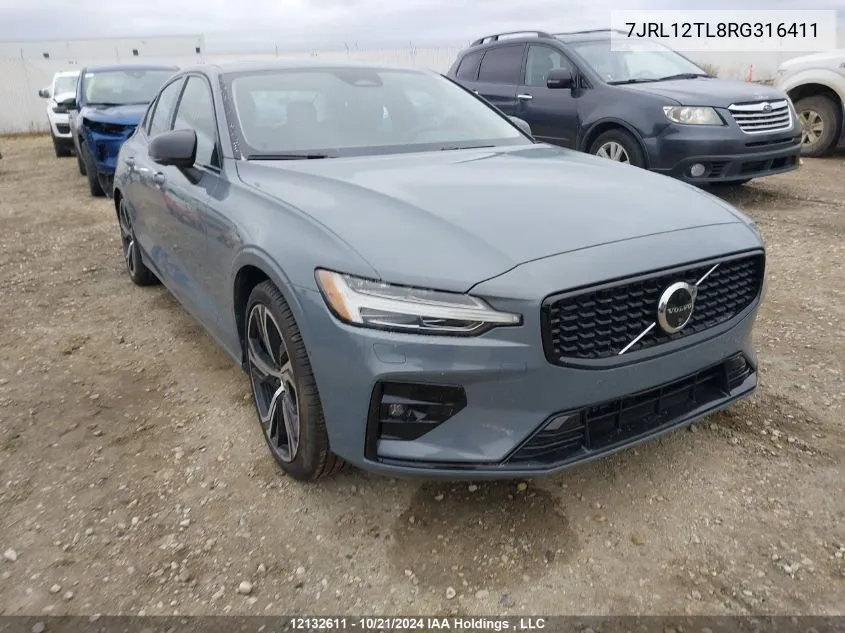 2024 Volvo S60 VIN: 7JRL12TL8RG316411 Lot: 12132611