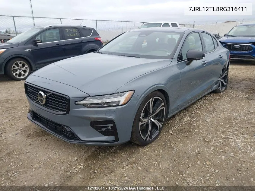 2024 Volvo S60 VIN: 7JRL12TL8RG316411 Lot: 12132611