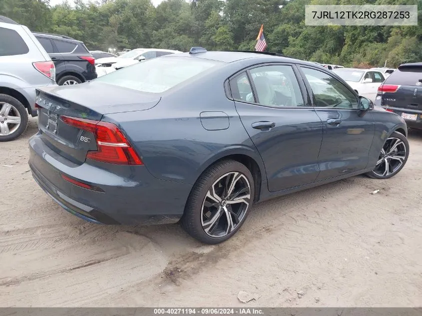 2024 Volvo S60 Core VIN: 7JRL12TK2RG287253 Lot: 40271194