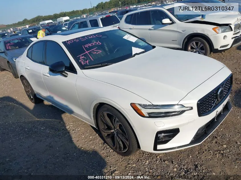 2024 Volvo S60 Plus VIN: 7JRL12TL6RG310347 Lot: 40331210