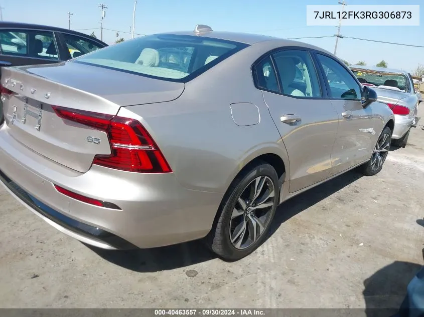 2024 Volvo S60 Core VIN: 7JRL12FK3RG306873 Lot: 40463557