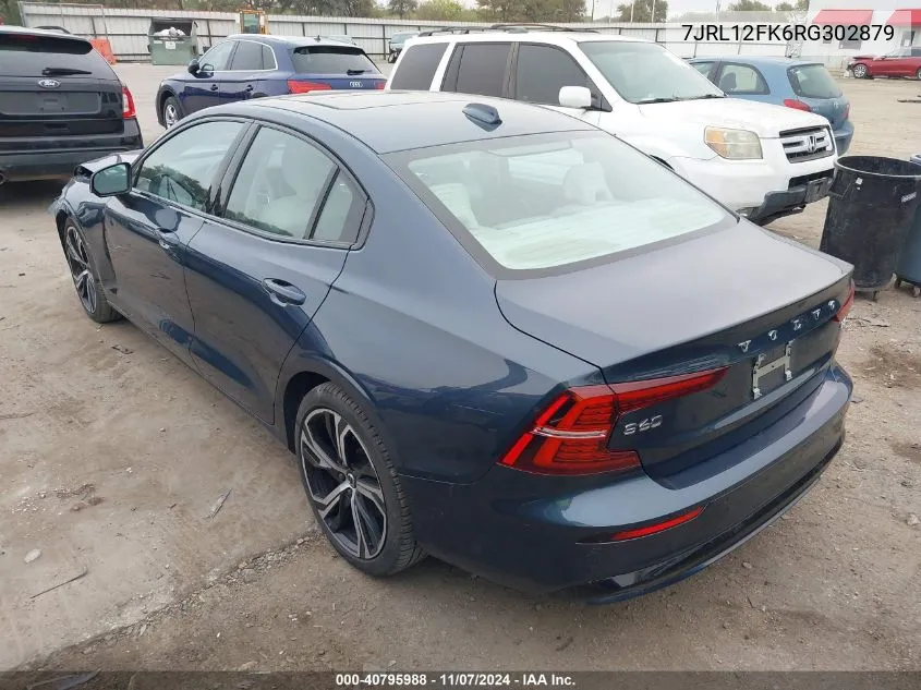 2024 Volvo S60 B5 Core Dark Theme VIN: 7JRL12FK6RG302879 Lot: 40795988