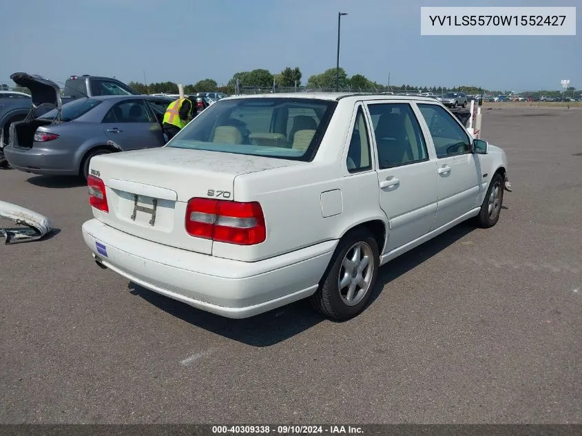 1998 Volvo S70 Gtas/Gtms VIN: YV1LS5570W1552427 Lot: 40309338