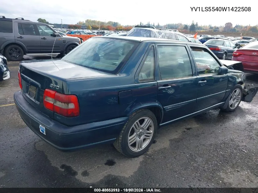 1998 Volvo S70 Gtas/Gtms VIN: YV1LS5540W1422508 Lot: 40553113