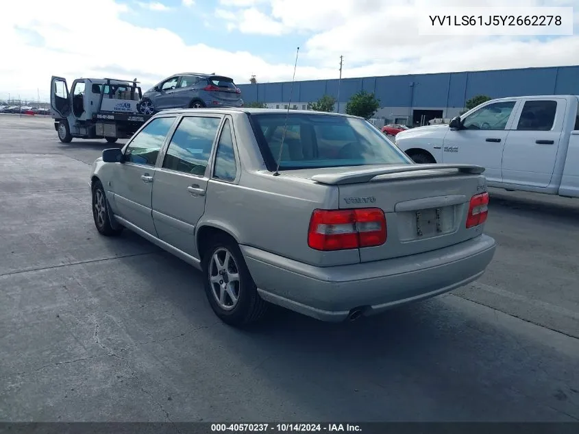 YV1LS61J5Y2662278 2000 Volvo S70 Se