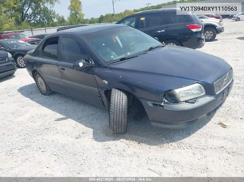 2000 Volvo S80 2.9 VIN: YV1TS94DXY1110563 Lot: 40219520