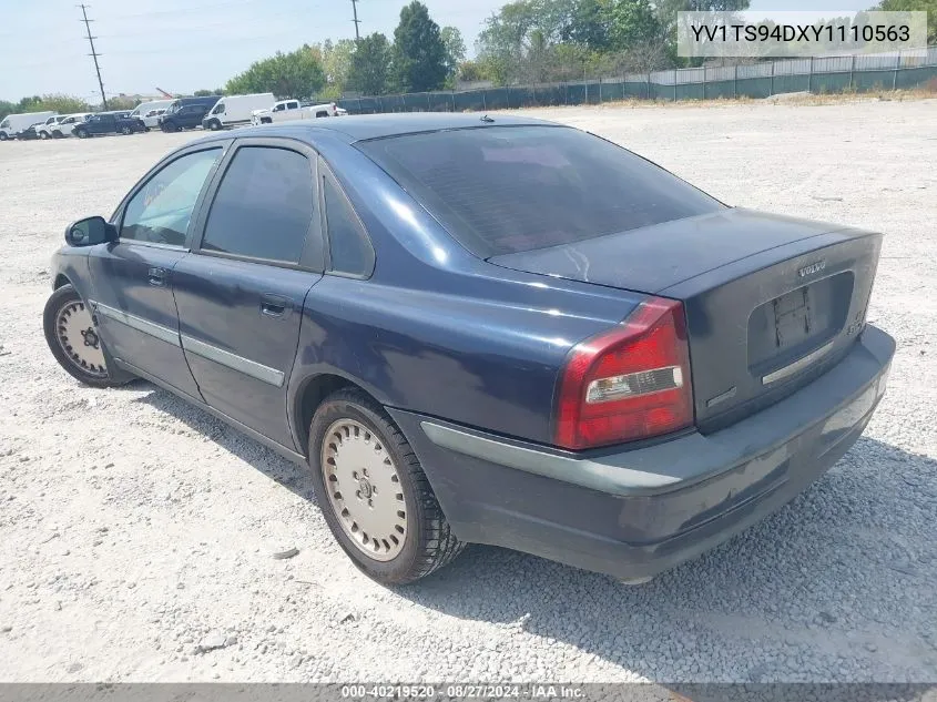 2000 Volvo S80 2.9 VIN: YV1TS94DXY1110563 Lot: 40219520