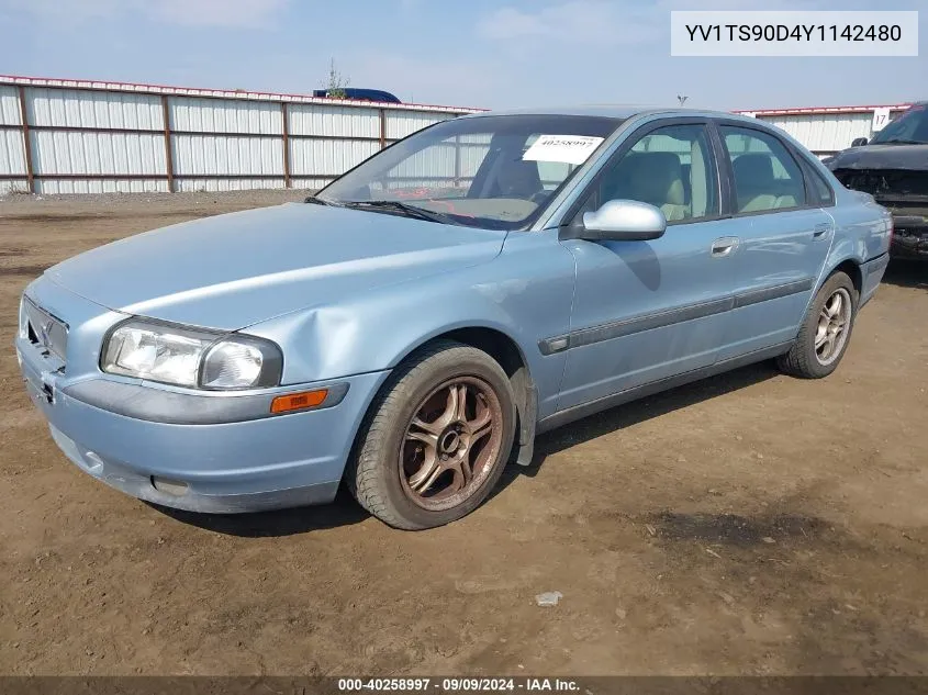 2000 Volvo S80 T-6 VIN: YV1TS90D4Y1142480 Lot: 40258997