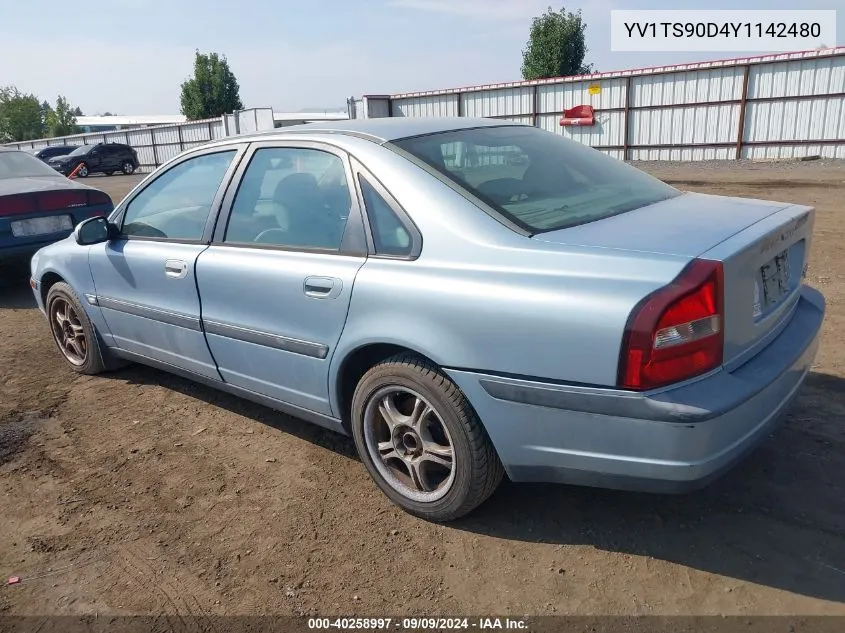 2000 Volvo S80 T-6 VIN: YV1TS90D4Y1142480 Lot: 40258997