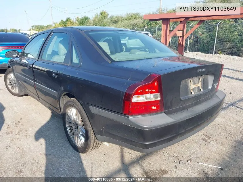 2000 Volvo S80 T6 Turbo VIN: YV1TS90DXY1103649 Lot: 40310885