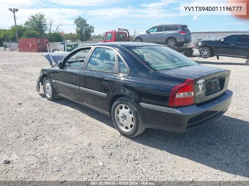 2001 Volvo S80 2.9 VIN: YV1TS94D011196777 Lot: 39786518