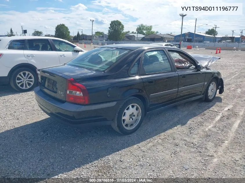 2001 Volvo S80 2.9 VIN: YV1TS94D011196777 Lot: 39786518