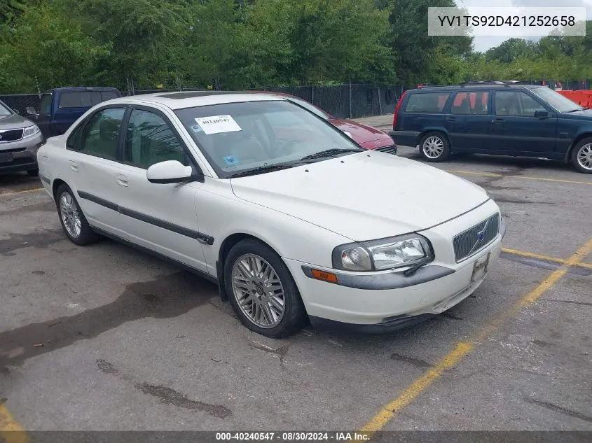 2002 Volvo S80 2.9 VIN: YV1TS92D421252658 Lot: 40240547