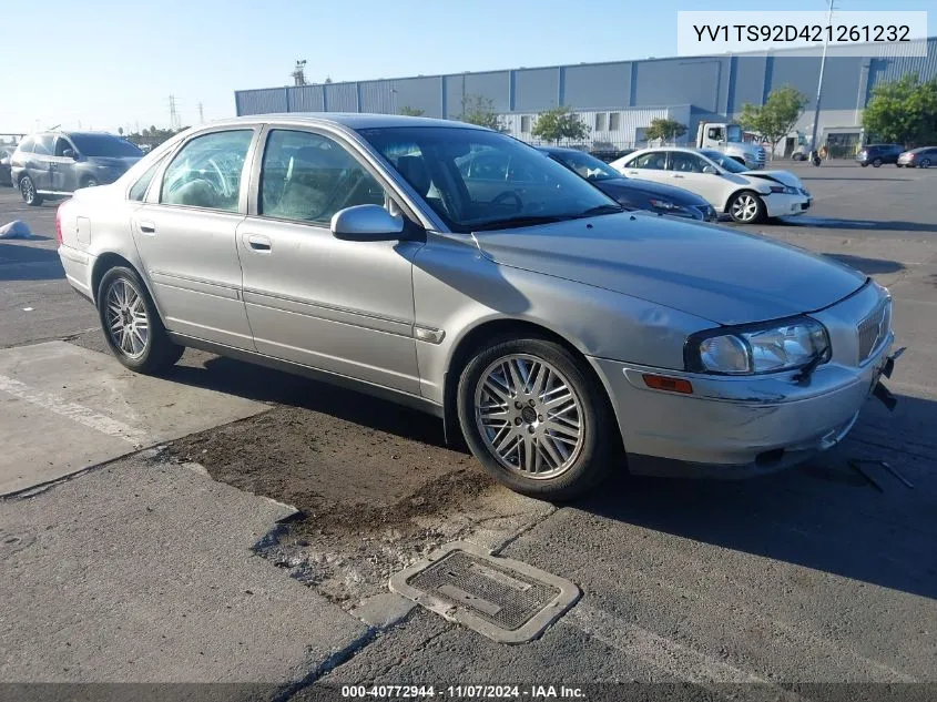 2002 Volvo S80 2.9 VIN: YV1TS92D421261232 Lot: 40772944