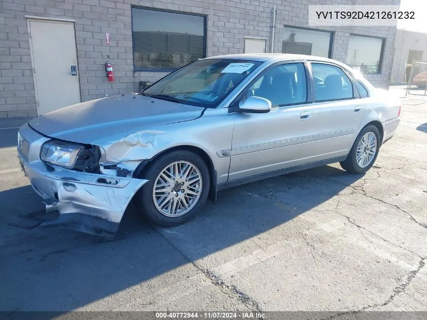 2002 Volvo S80 2.9 VIN: YV1TS92D421261232 Lot: 40772944