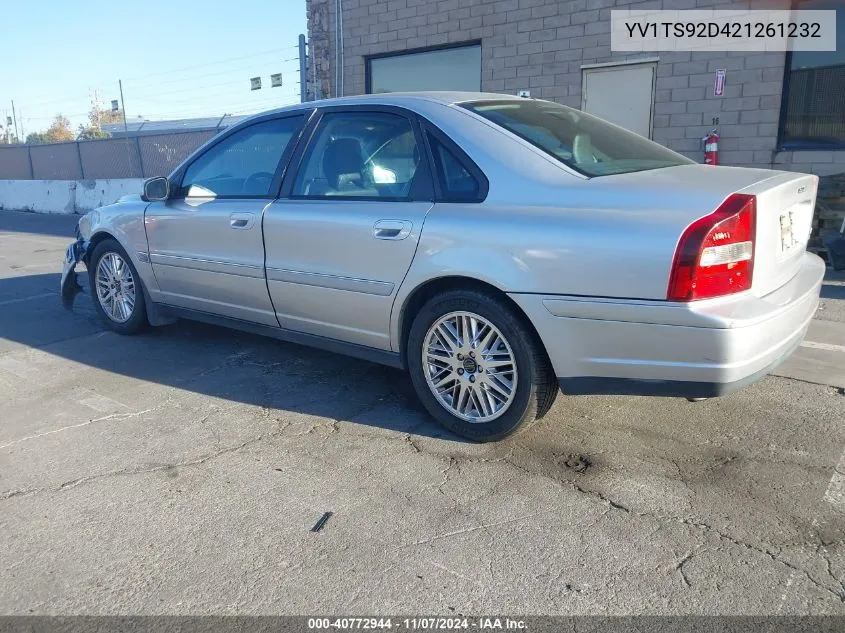 2002 Volvo S80 2.9 VIN: YV1TS92D421261232 Lot: 40772944