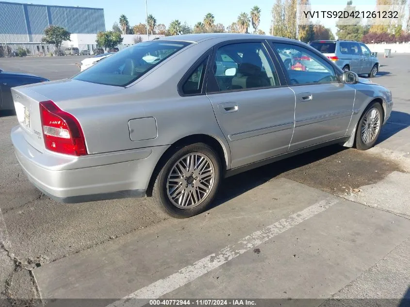 2002 Volvo S80 2.9 VIN: YV1TS92D421261232 Lot: 40772944