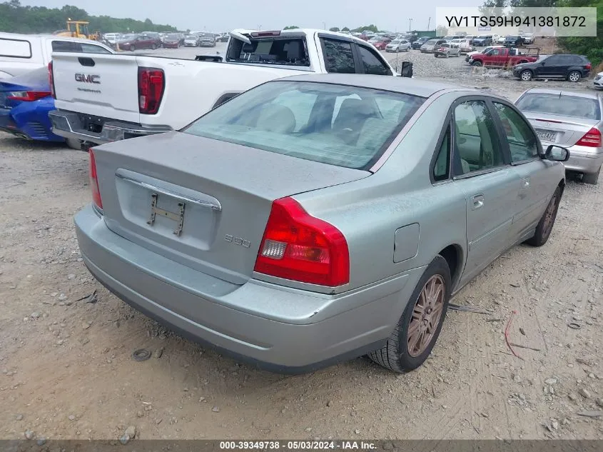 YV1TS59H941381872 2004 Volvo S80 2.5T