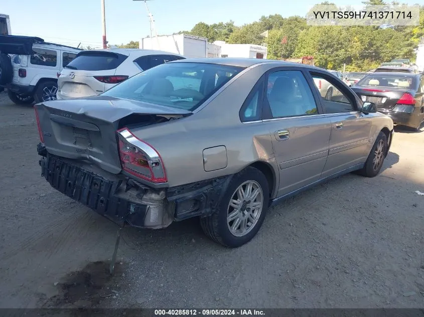 2004 Volvo S80 2.5T VIN: YV1TS59H741371714 Lot: 40285812