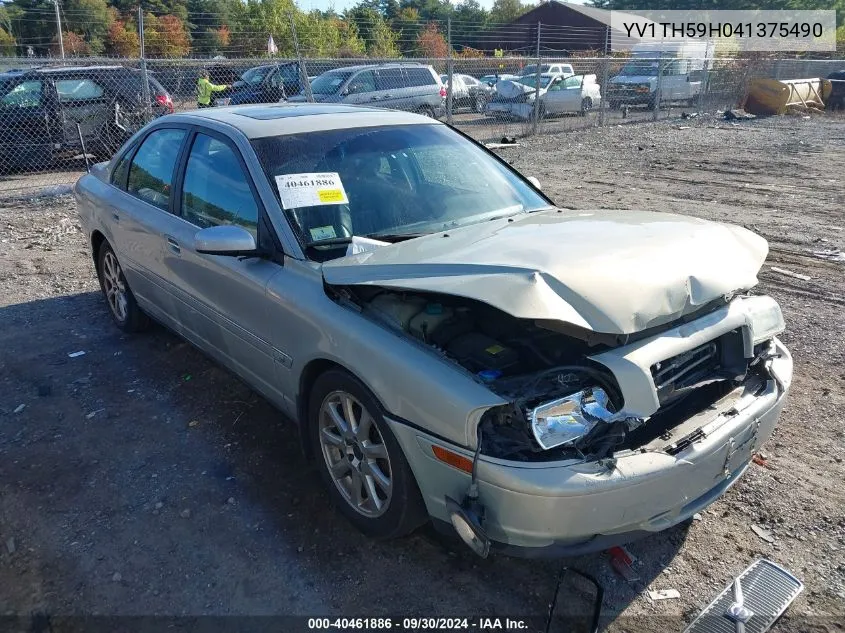 2004 Volvo S80 2.5T VIN: YV1TH59H041375490 Lot: 40461886