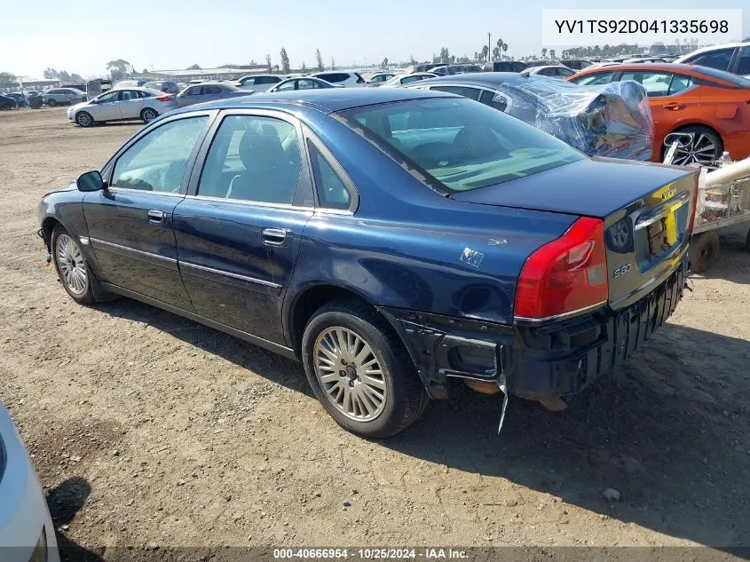 2004 Volvo S80 2.9 VIN: YV1TS92D041335698 Lot: 40666954