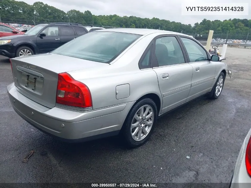 2005 Volvo S80 2.5T VIN: YV1TS592351414328 Lot: 39950557