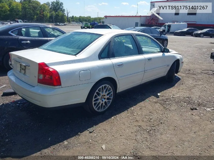 2005 Volvo S80 T6 VIN: YV1TS911751401267 Lot: 40288210