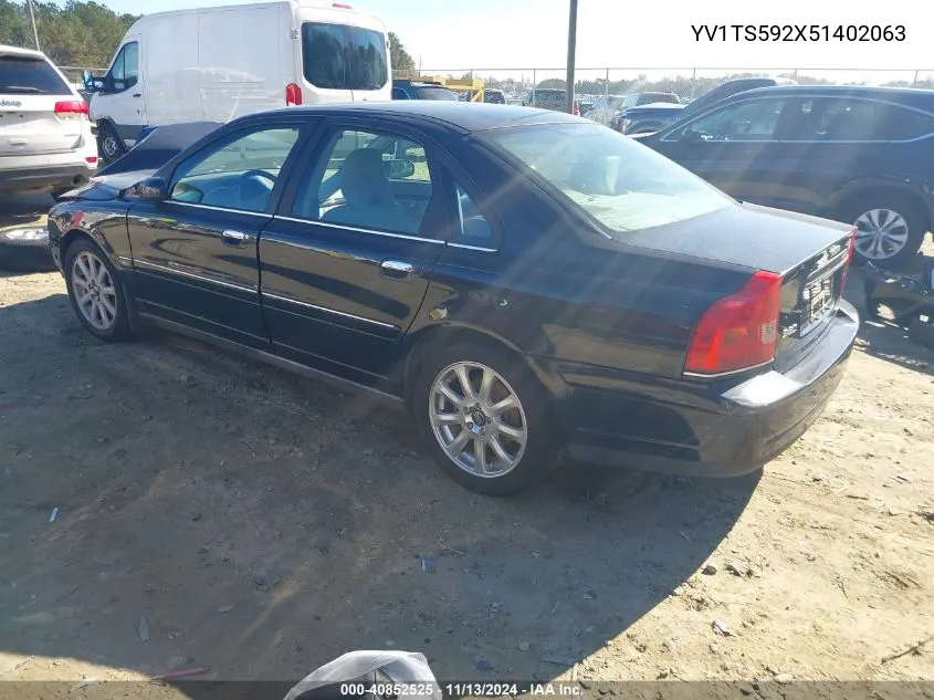 2005 Volvo S80 2.5T VIN: YV1TS592X51402063 Lot: 40852525