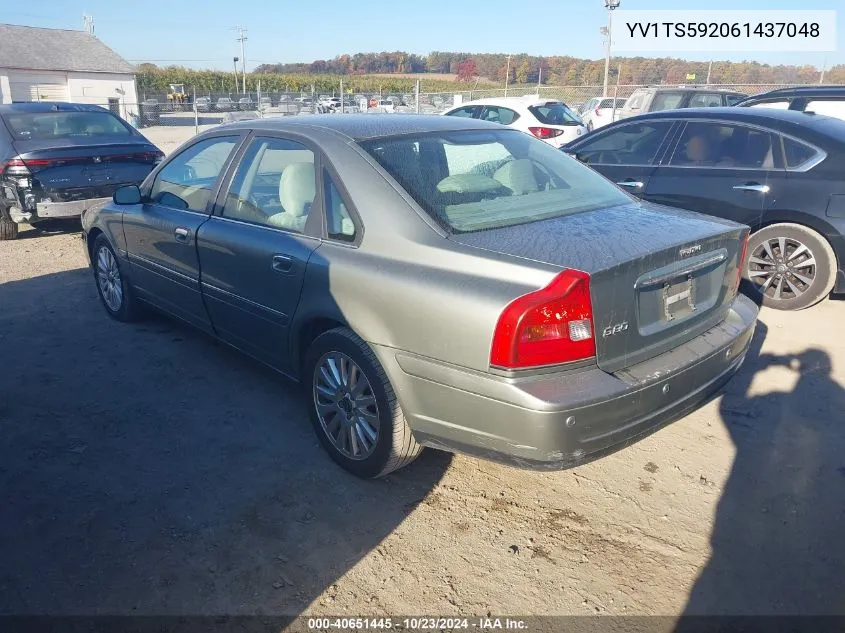 2006 Volvo S80 2.5T VIN: YV1TS592061437048 Lot: 40651445