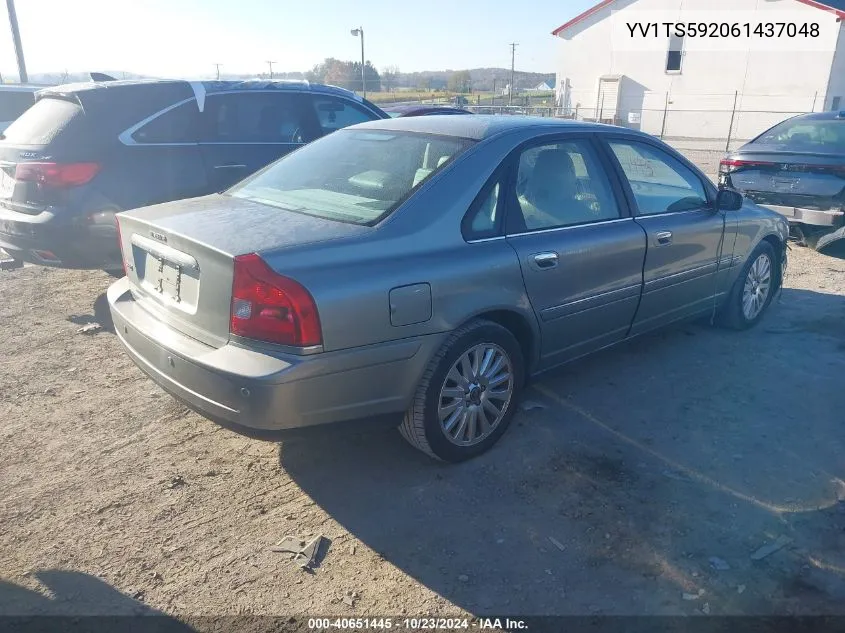 2006 Volvo S80 2.5T VIN: YV1TS592061437048 Lot: 40651445