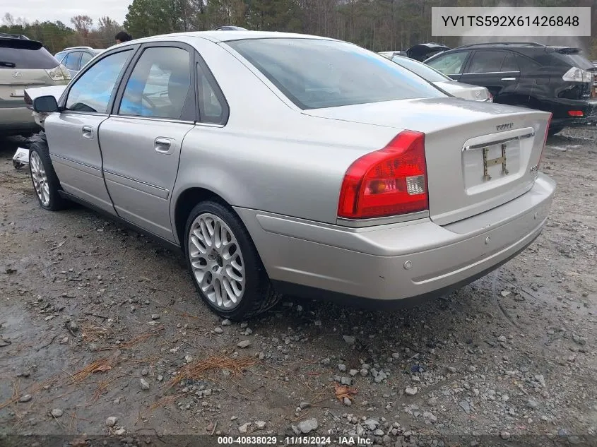 2006 Volvo S80 2.5T VIN: YV1TS592X61426848 Lot: 40838029