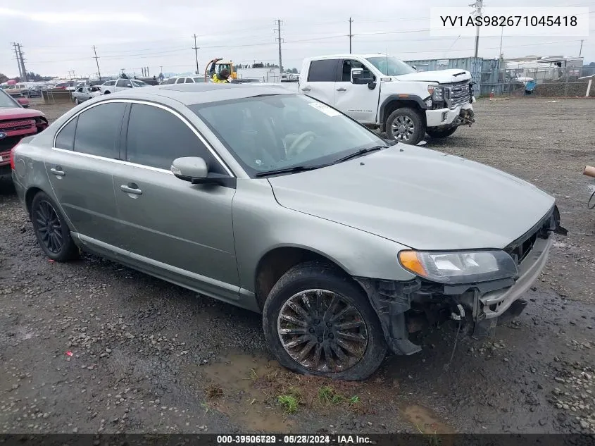 2007 Volvo S80 3.2 VIN: YV1AS982671045418 Lot: 39506729