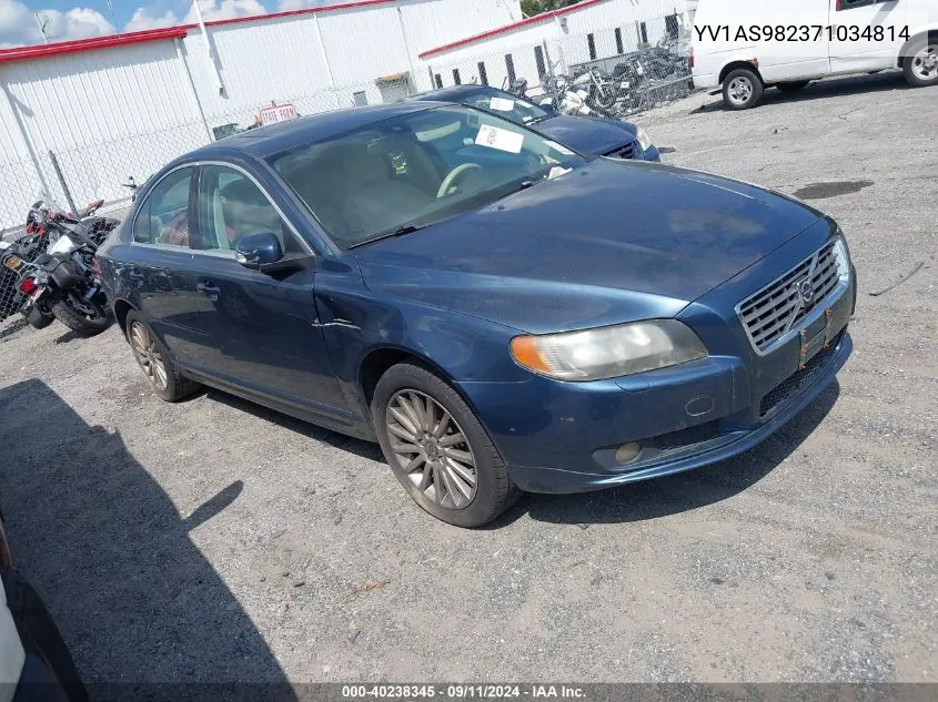 YV1AS982371034814 2007 Volvo S80 3.2