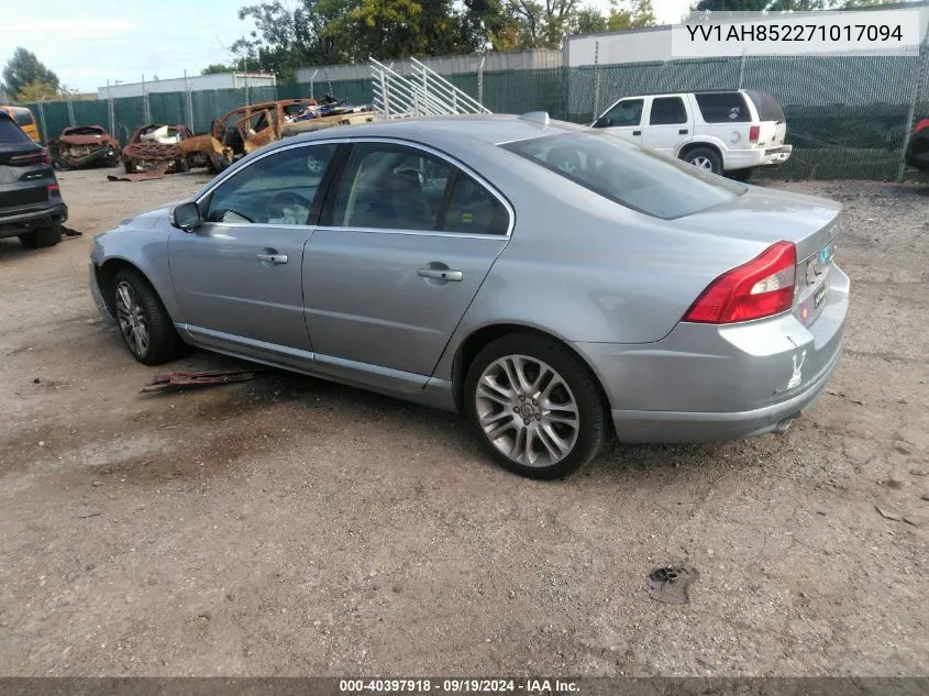 2007 Volvo S80 V8 VIN: YV1AH852271017094 Lot: 40397918