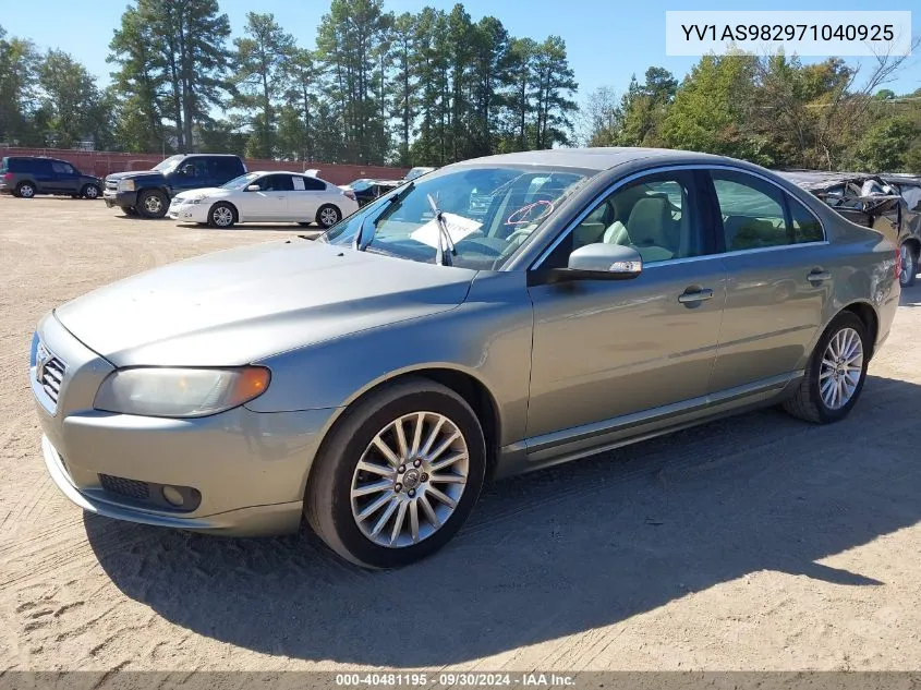 2007 Volvo S80 3.2 VIN: YV1AS982971040925 Lot: 40481195