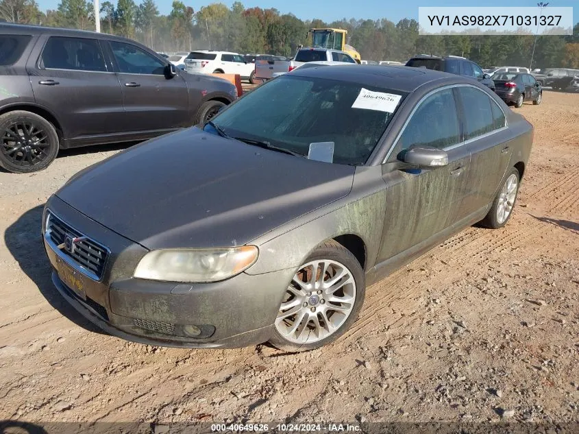 2007 Volvo S80 3.2 VIN: YV1AS982X71031327 Lot: 40649626