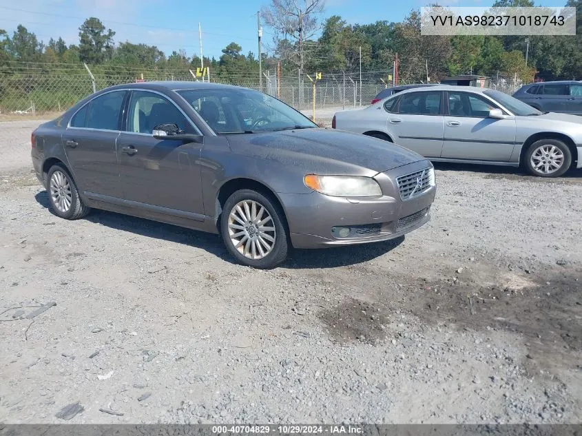 2007 Volvo S80 3.2 VIN: YV1AS982371018743 Lot: 40704829