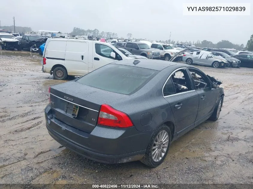 2007 Volvo S80 3.2 VIN: YV1AS982571029839 Lot: 40822456