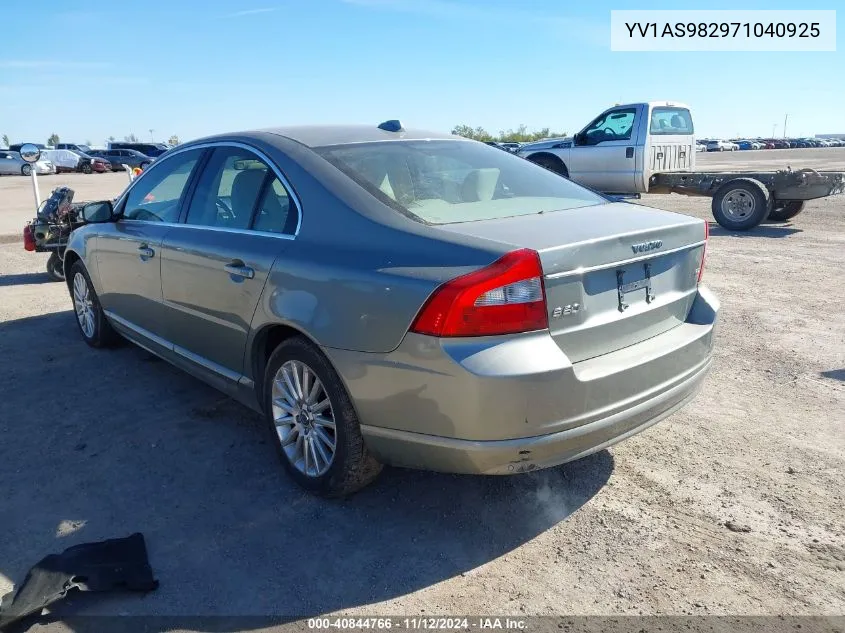 2007 Volvo S80 3.2 VIN: YV1AS982971040925 Lot: 40844766