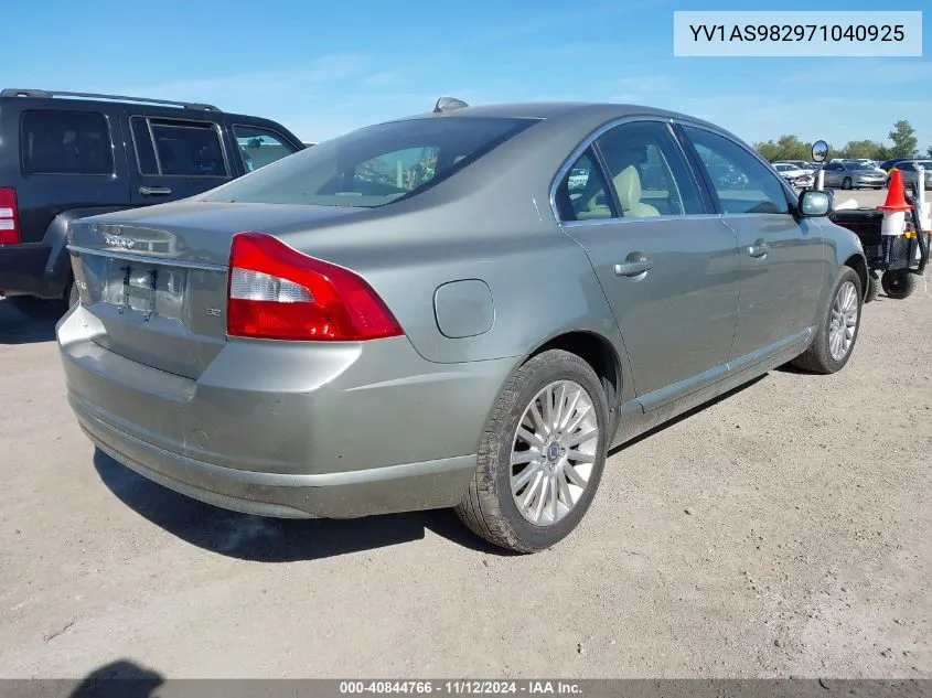 2007 Volvo S80 3.2 VIN: YV1AS982971040925 Lot: 40844766