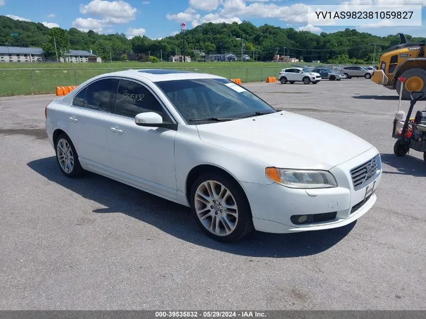 2008 Volvo S80 3.2 VIN: YV1AS982381059827 Lot: 39535832