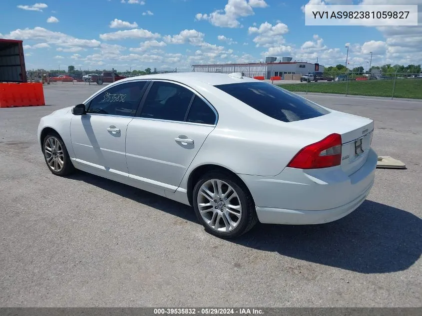 2008 Volvo S80 3.2 VIN: YV1AS982381059827 Lot: 39535832