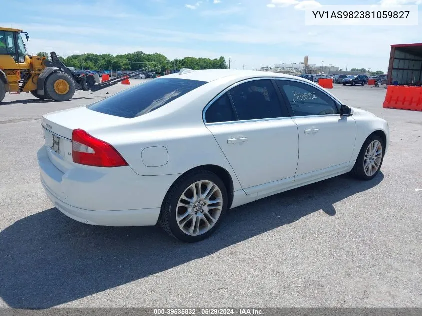 2008 Volvo S80 3.2 VIN: YV1AS982381059827 Lot: 39535832