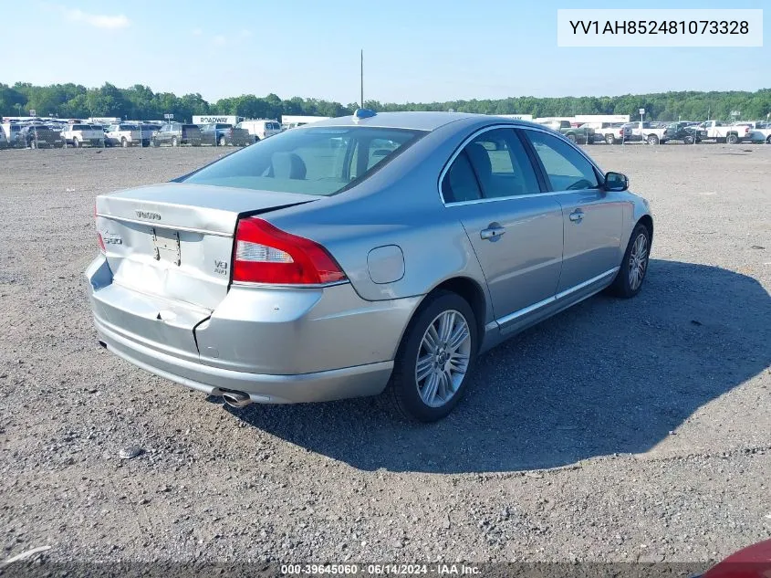 2008 Volvo S80 V8 VIN: YV1AH852481073328 Lot: 39645060