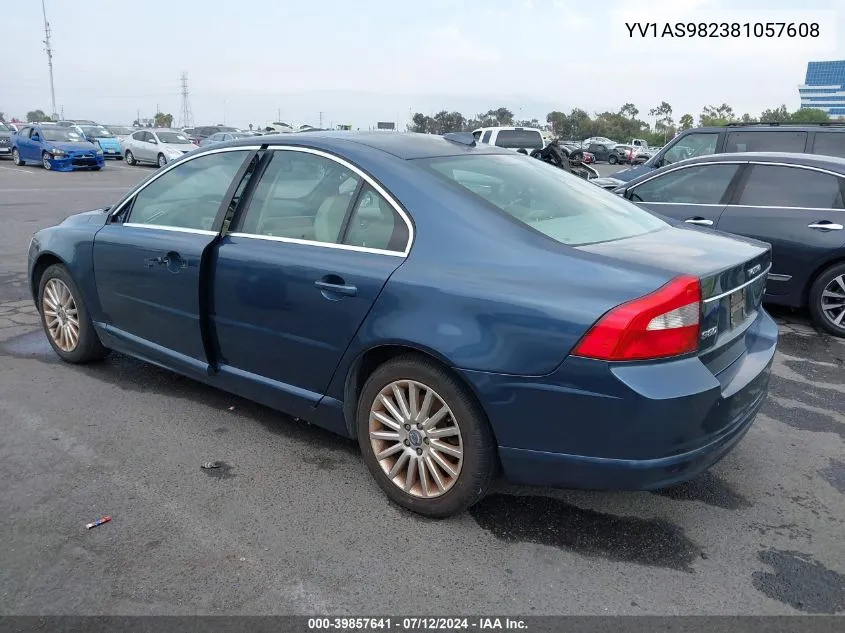 2008 Volvo S80 3.2 VIN: YV1AS982381057608 Lot: 39857641