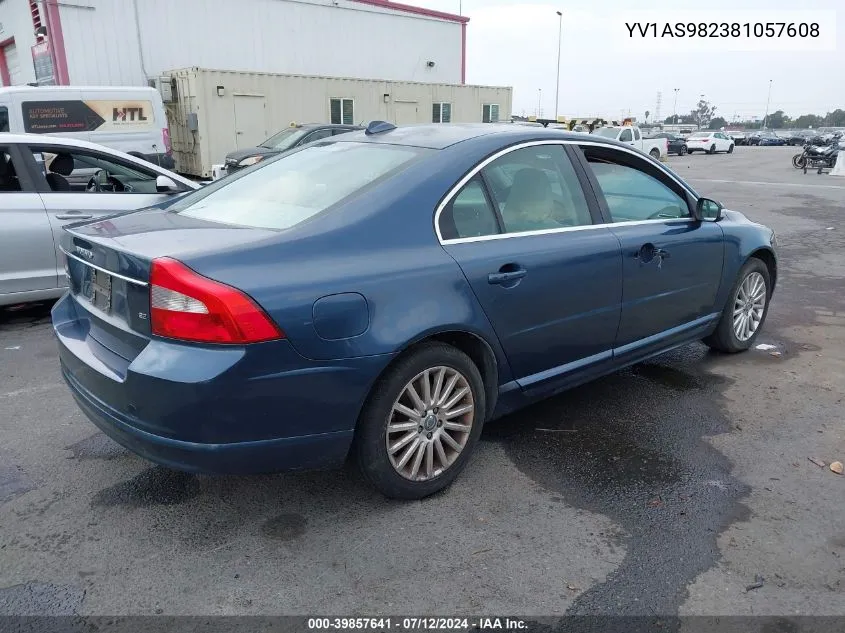 YV1AS982381057608 2008 Volvo S80 3.2