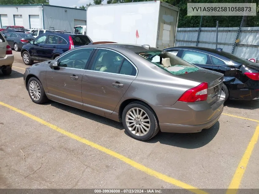 2008 Volvo S80 3.2 VIN: YV1AS982581058873 Lot: 39936008