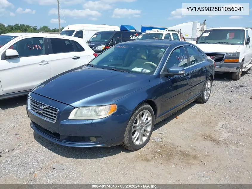 2008 Volvo S80 3.2 VIN: YV1AS982581056041 Lot: 40174043