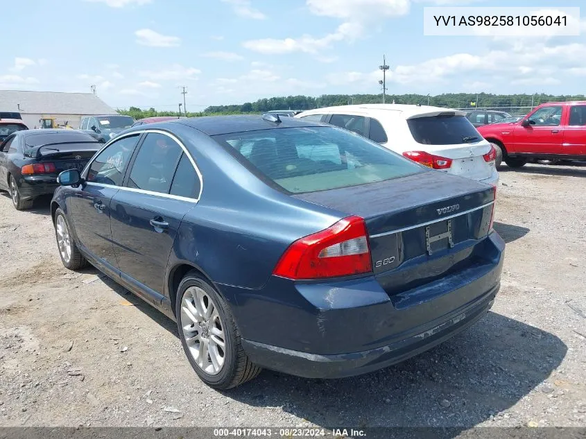 2008 Volvo S80 3.2 VIN: YV1AS982581056041 Lot: 40174043